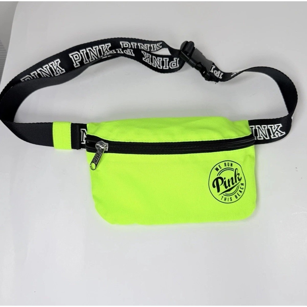 Victoria's Secret PINK Neon Green Fanny Pack Belt Bag Adjustable Strap